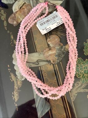 Chan Luu Pink Beaded Multi-Strand Necklace
